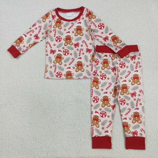Christmas gingerbread candy cane long sleeve outfit