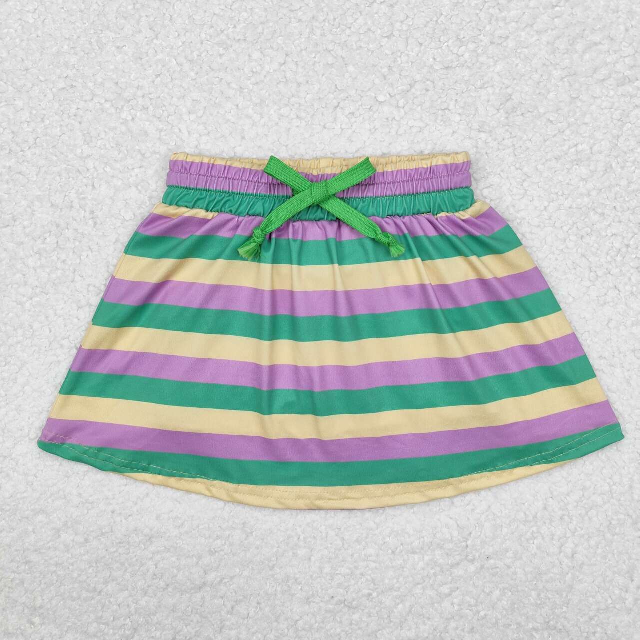 Wholesale kids baby girls Mardi Gras stripes skirt