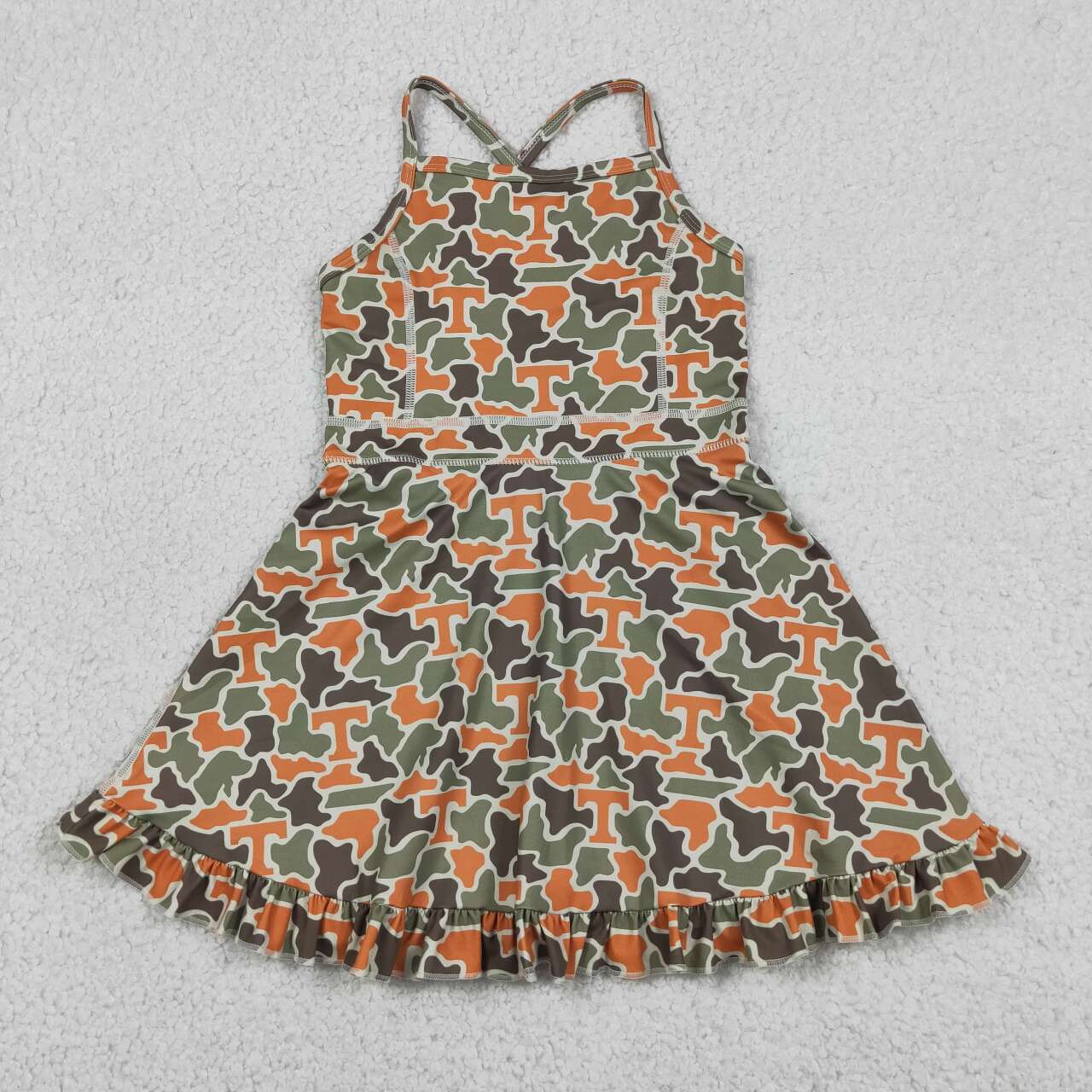 Tennessee Team camo design girls summer active yoga dress