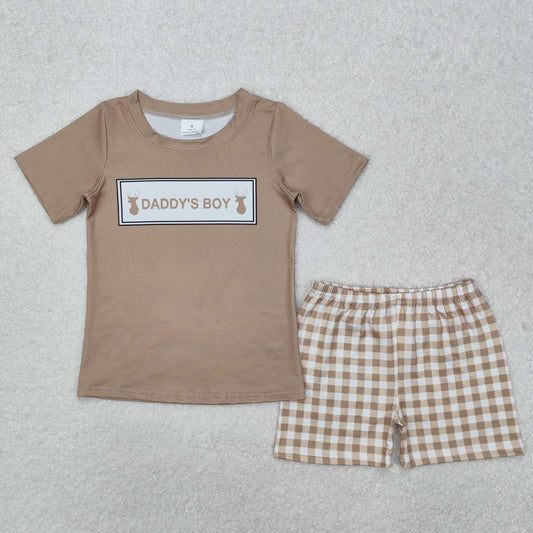 Daddys boy reindeer print boys outfit