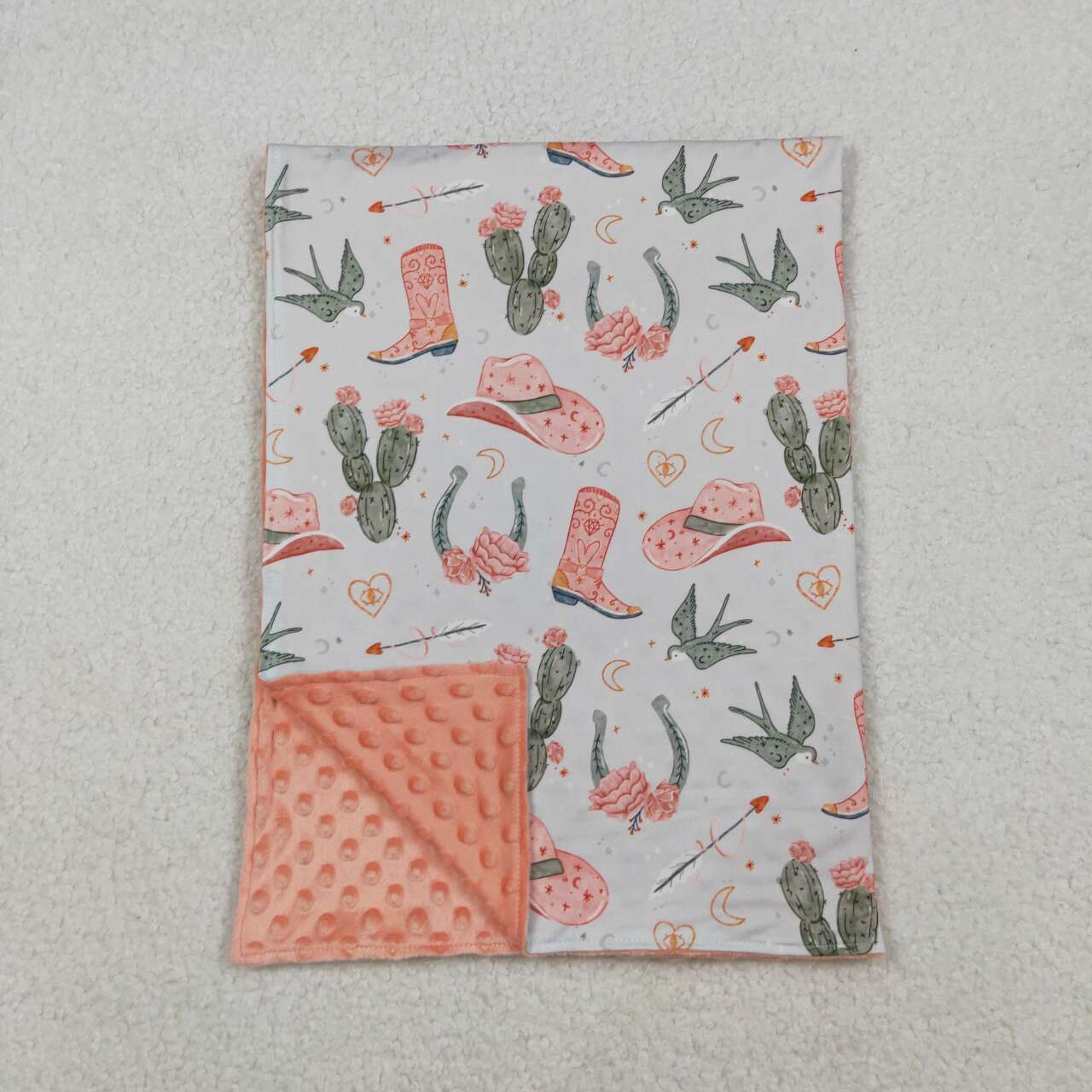 western cowgirl boots blanket