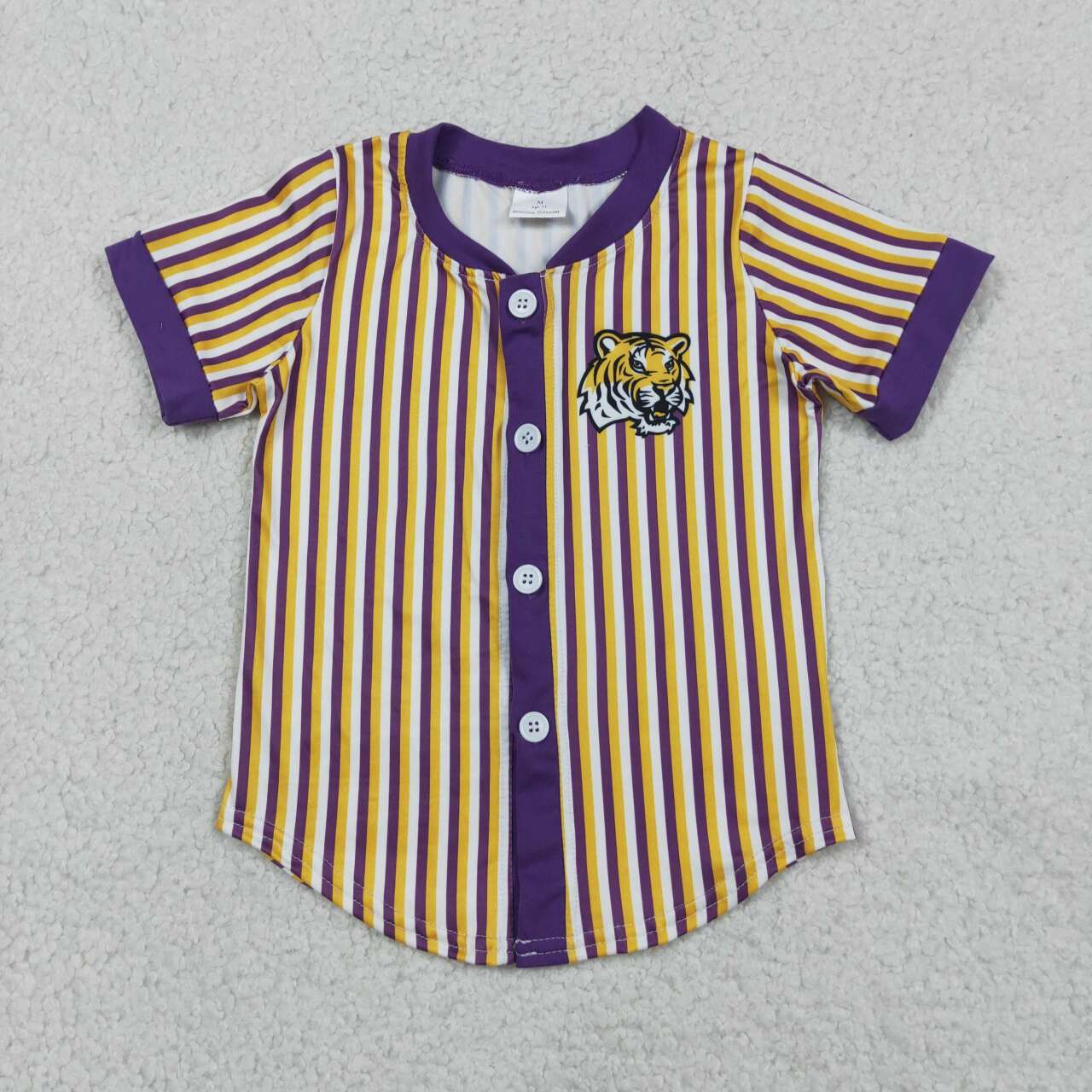 Tiger print boy short sleeve top