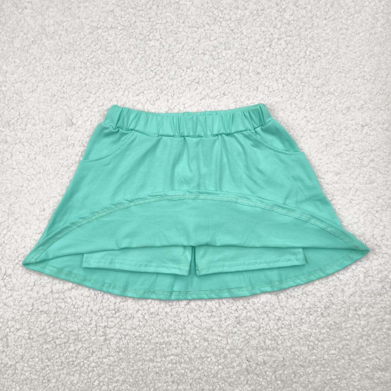 Baby girls lime green pocket cotton skirt shorts