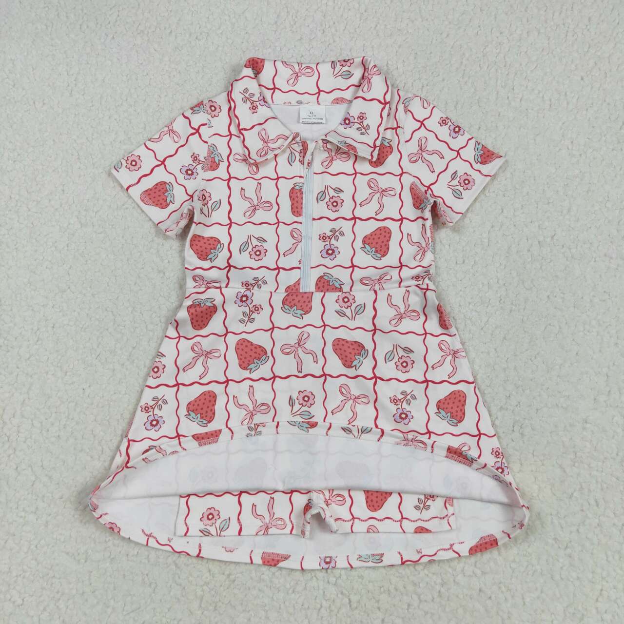 Baby girls strawberry active wear athletic summer yoga dress