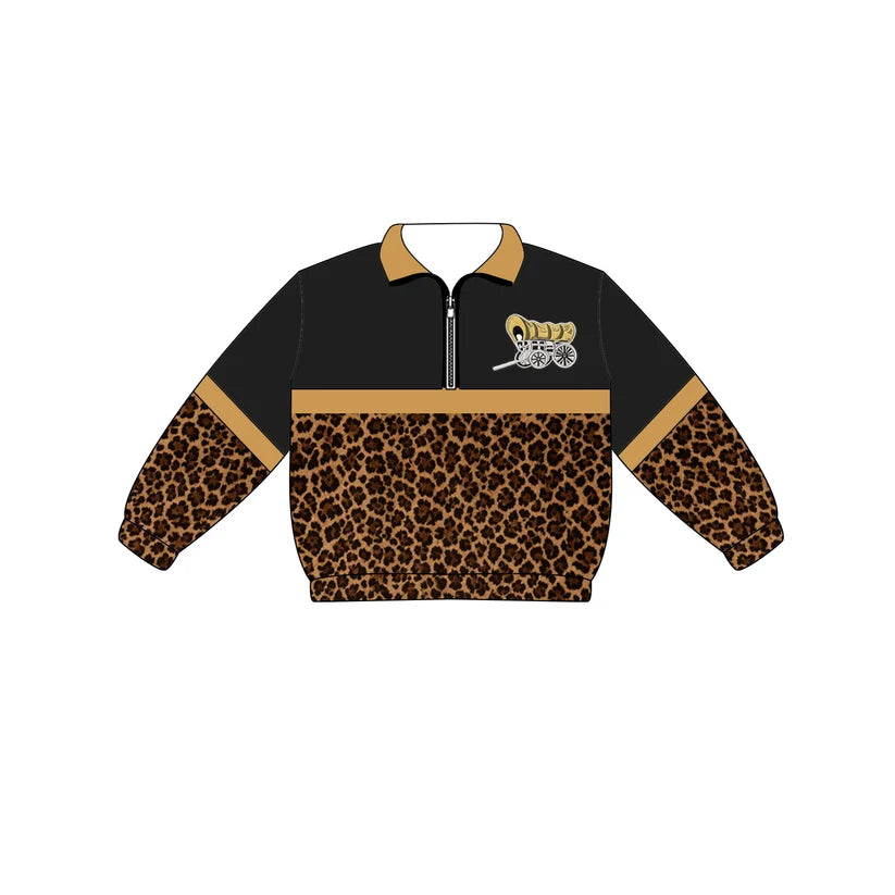 Kids custom team print long sleeve pullover top