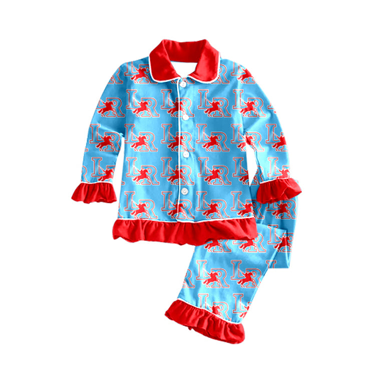 baby girl LR team design long sleeve pajama set