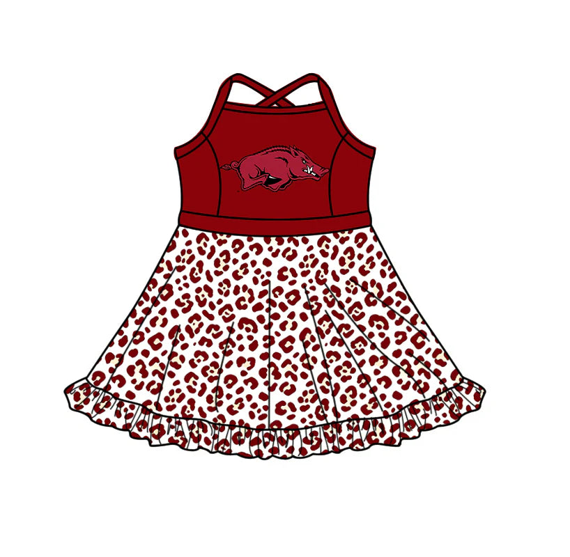 Toddle girls wholesale custom school team design yoga dress