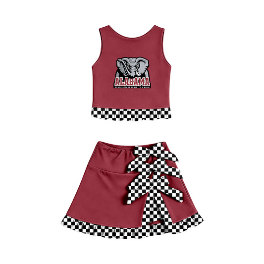 baby girls alabama sleeveless top matching skorts yoga clothing set