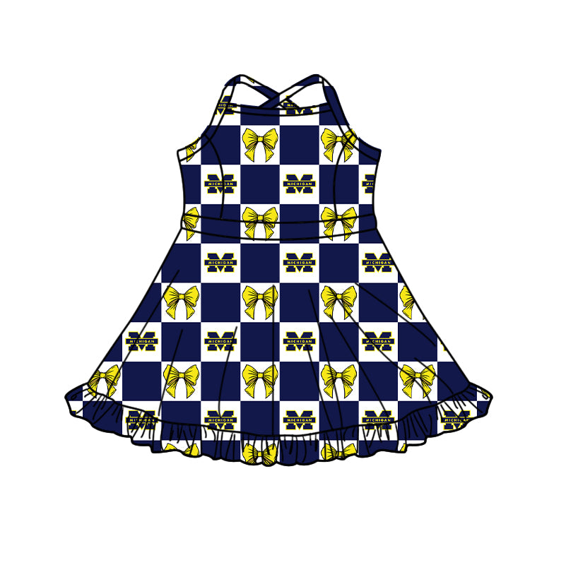 Toddle girls wholesale custom team design yoga dress