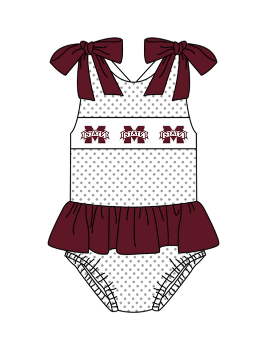 Girls one piece custom team design swimwear