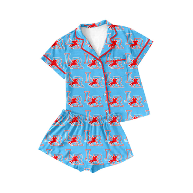 Kids boy LR team style short sleeve pajama set