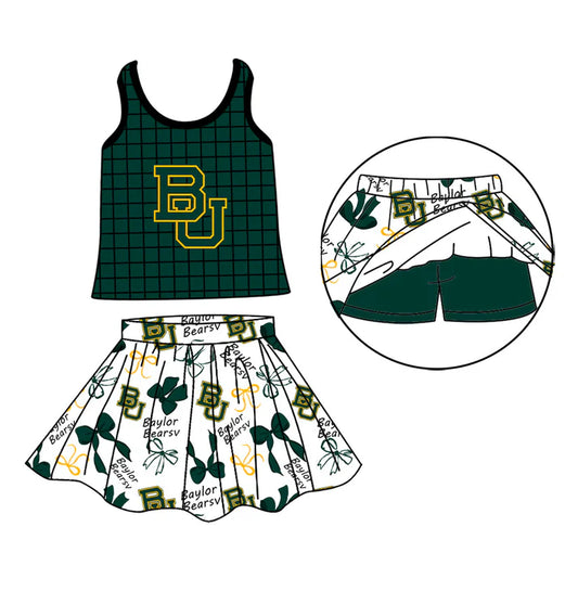 Custom team top matching skorts girl summer outfit
