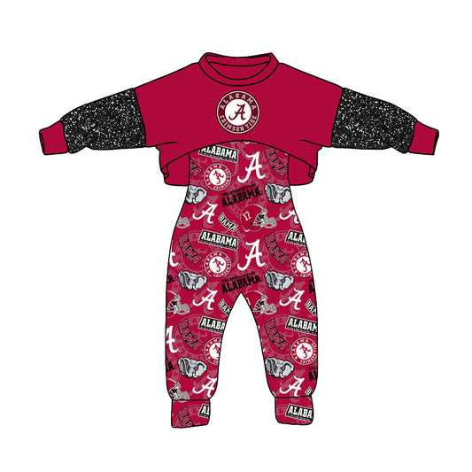 baby girls long sleeve top matching overall pants clothes set