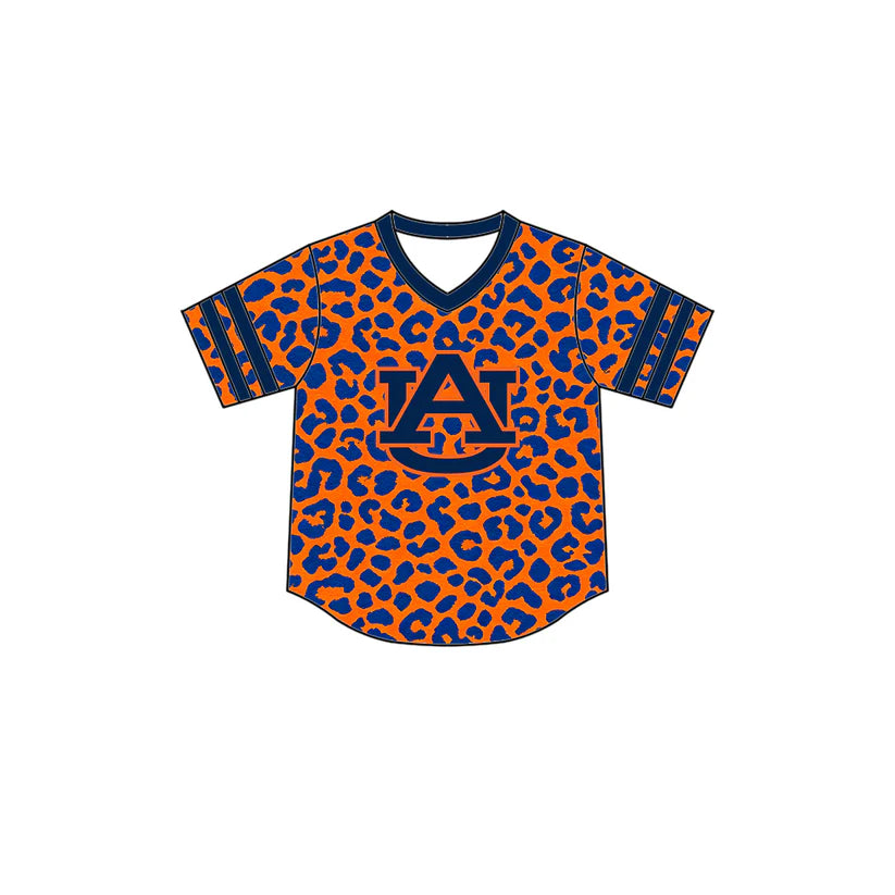 Team style short sleeve top wholesale kids clothes