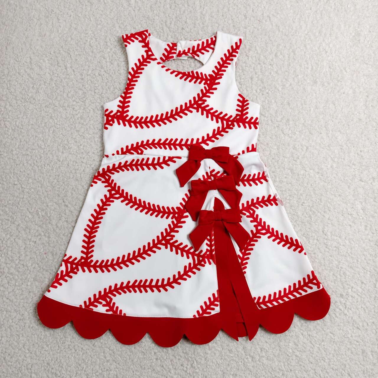 Baseball design girls summer yoga dress