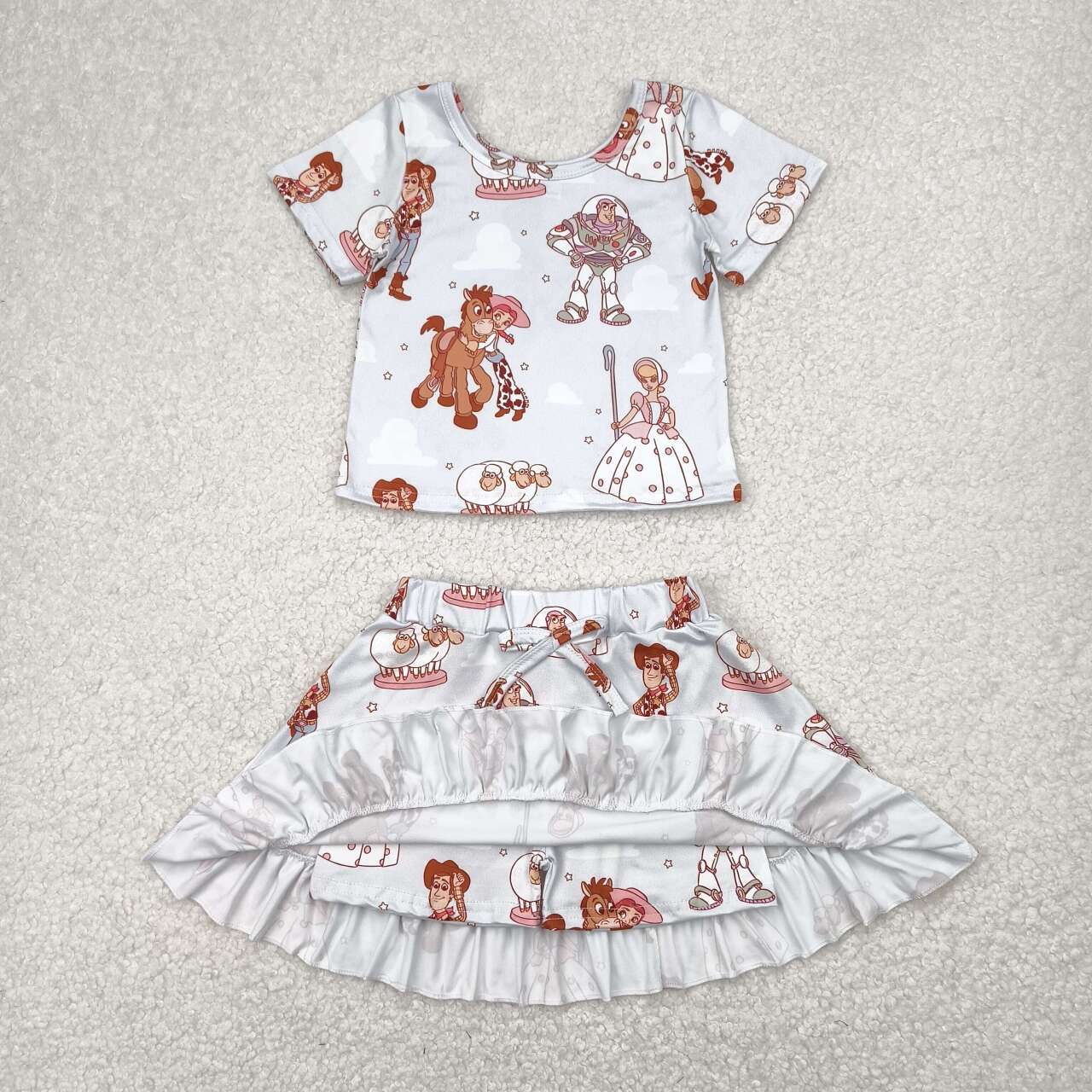 Cartoon story girls summer outfit