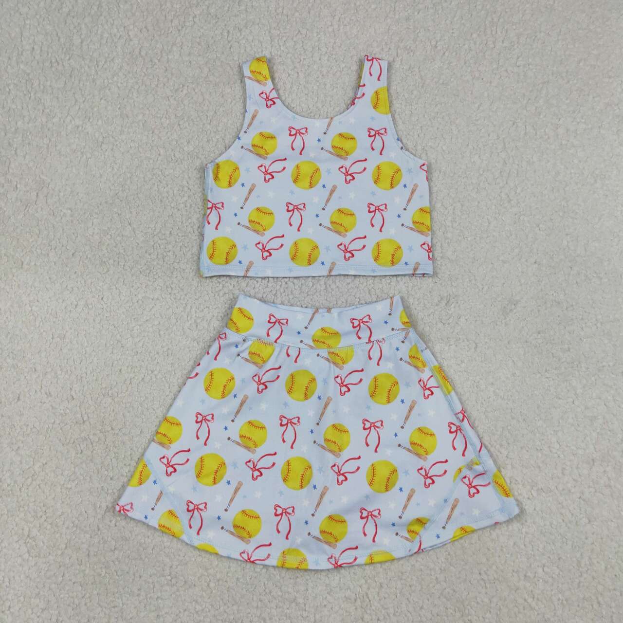 Softball design girls summer yoga dress