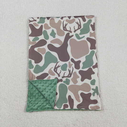 toddle kids deer camo hunting season soft blanket