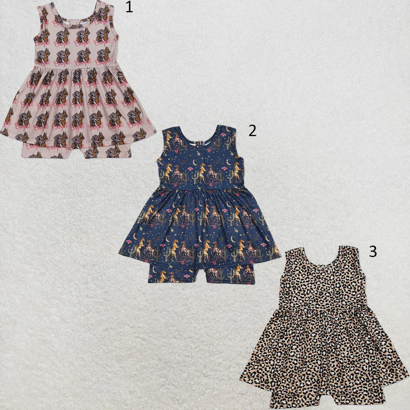 Leopard print toddle girls summer romper