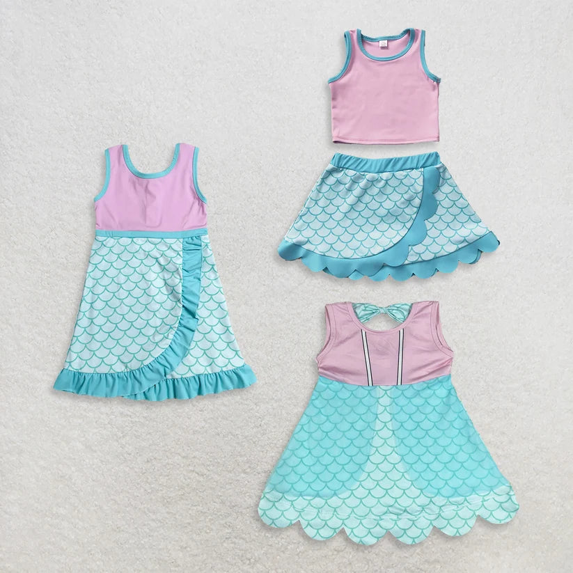 Baby girls mermaid cartoon dress