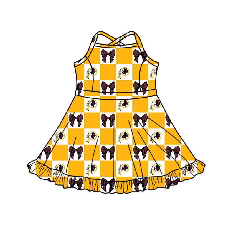 Toddle girls wholesale custom team design yoga dress