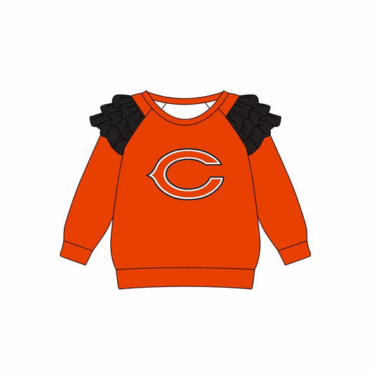 baby girl long sleeve custom team top