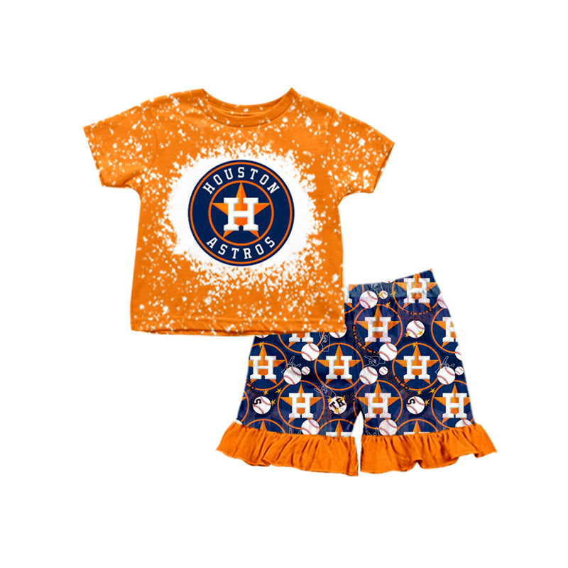 baby girls  team design summer shorts outfit
