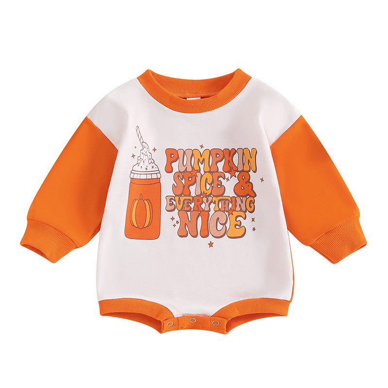 Wholesale Baby Girls Pumpkin Design Romper