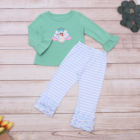 baby girl thanksgiving turkey long sleeve clothes