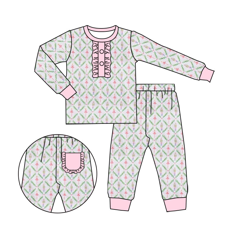 Christmas soldier long sleeve pajama set