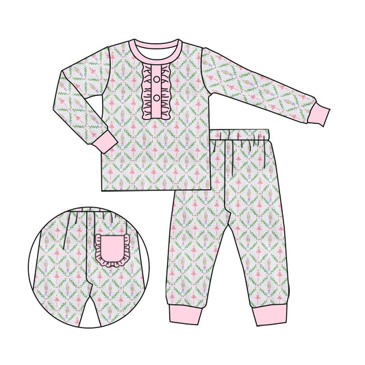 Christmas soldier long sleeve pajama set