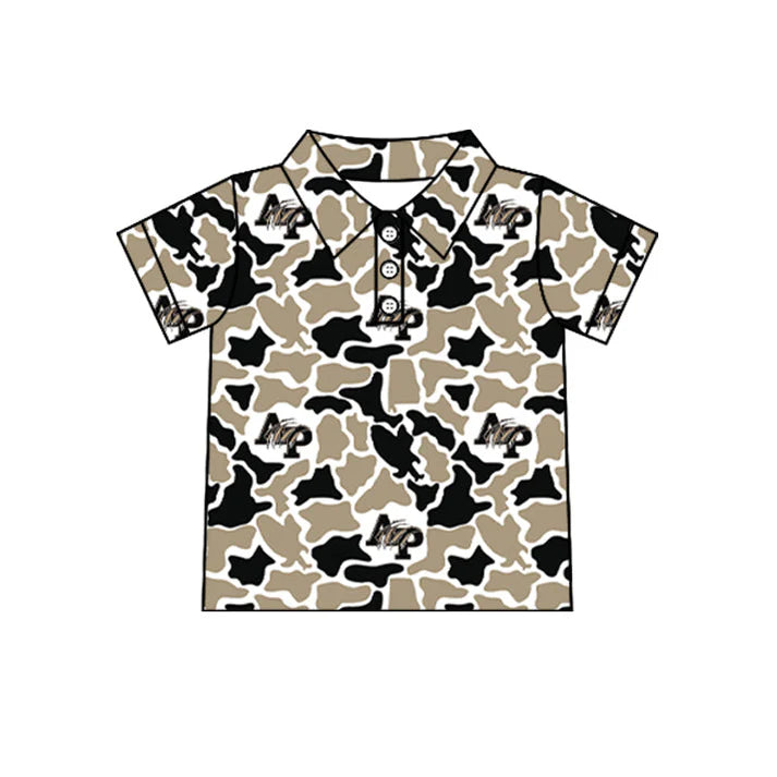 Kids baby short sleeve custom team pullover top
