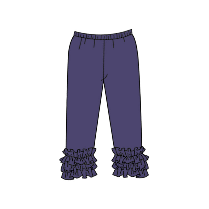 baby girl dark purple cotton leggings pants