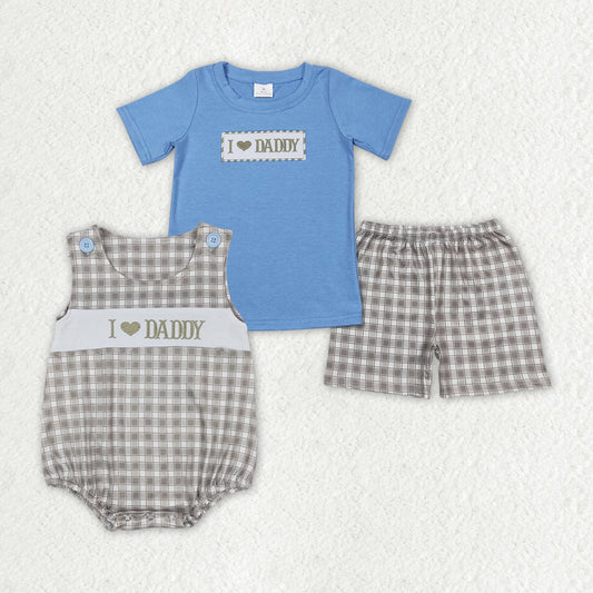 embroidery I love daddy fathers day brother wholesale matching sibling set