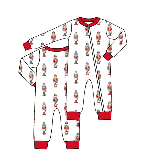 baby boy  christmas zip romper