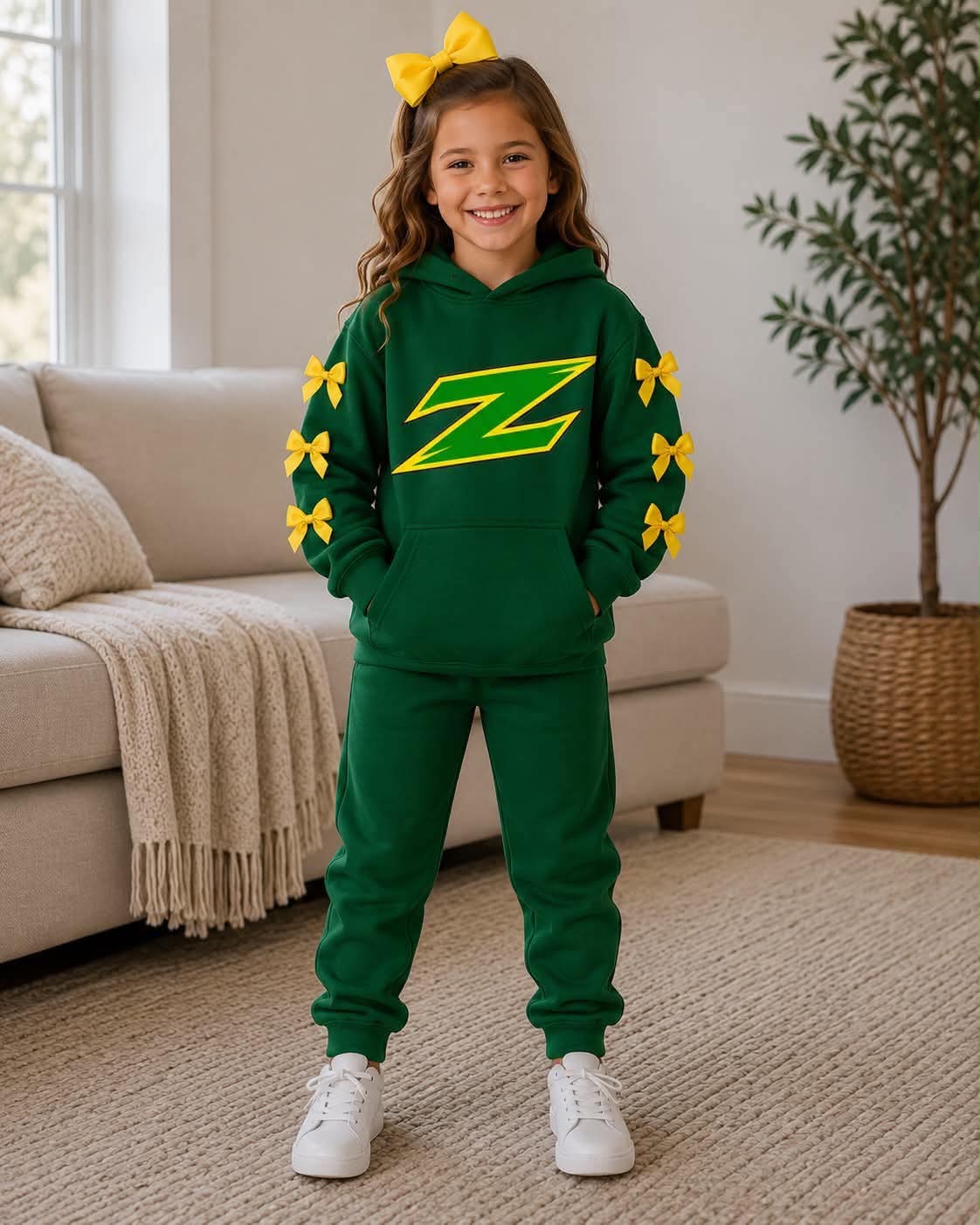 Baby boy custom team cheer design hoodie set