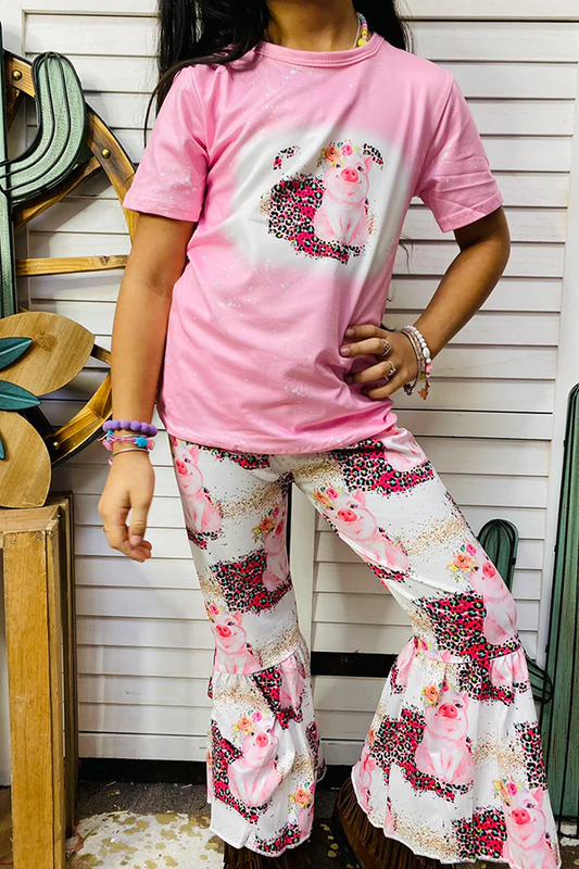 cheetah floral pig spring fall outfit