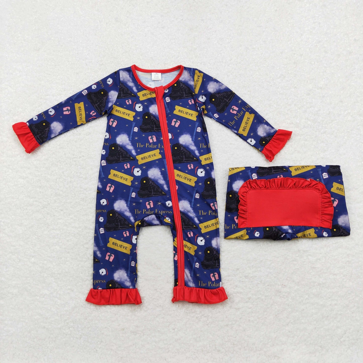 Sister brother wholesale christmas train matching clothes