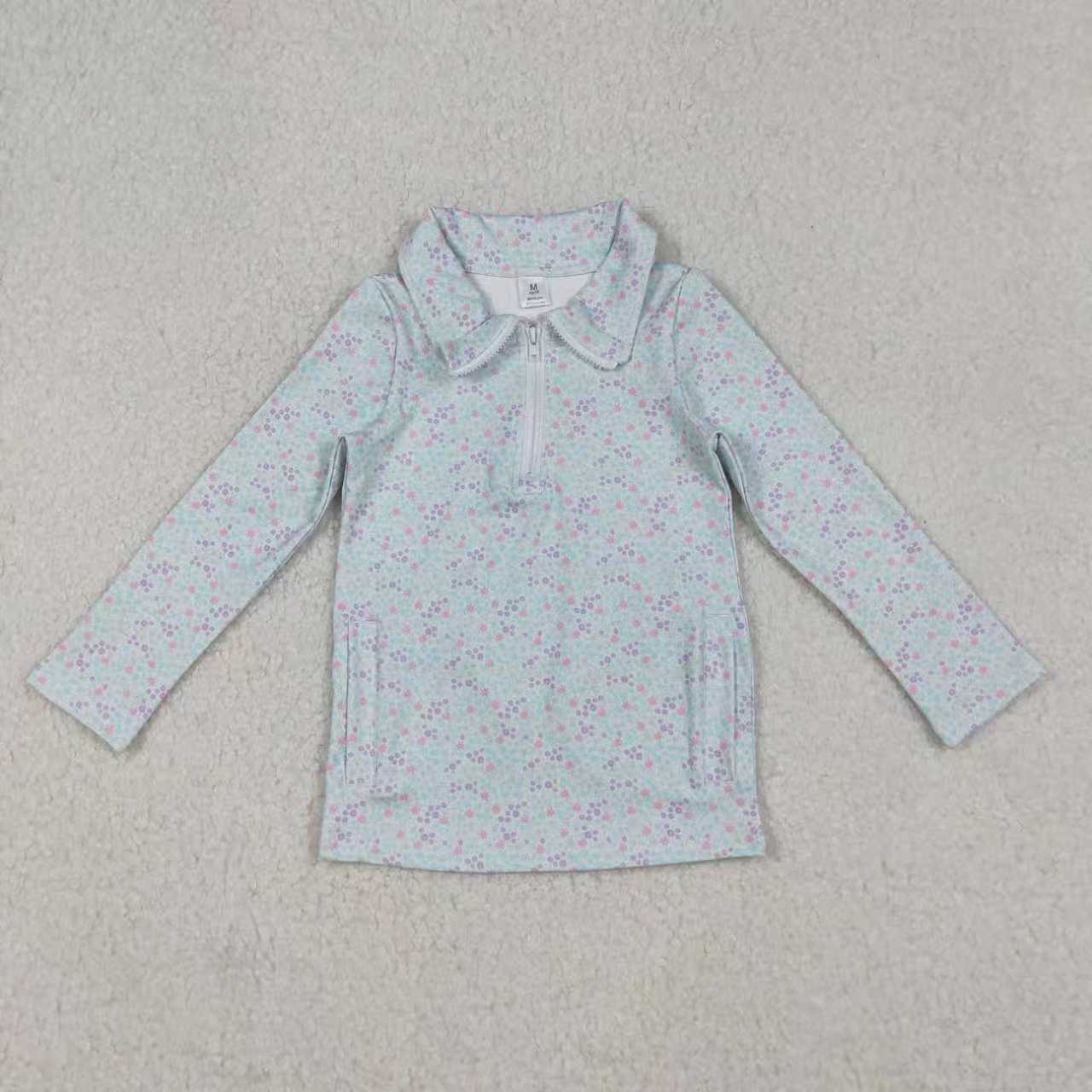 Lavender shirt flowers leggings girls yoga outfit