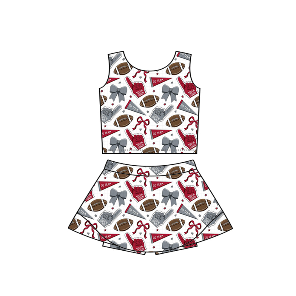 toddle girls custom team style skirt set
