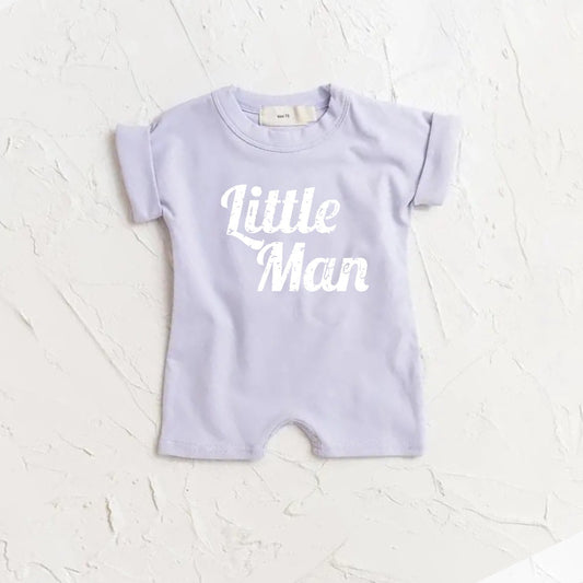 Little man kids short sleeve romper