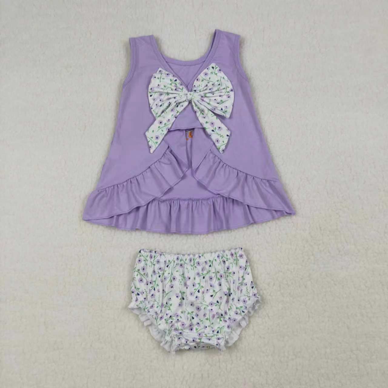 Floral goose embroidery design summer dress