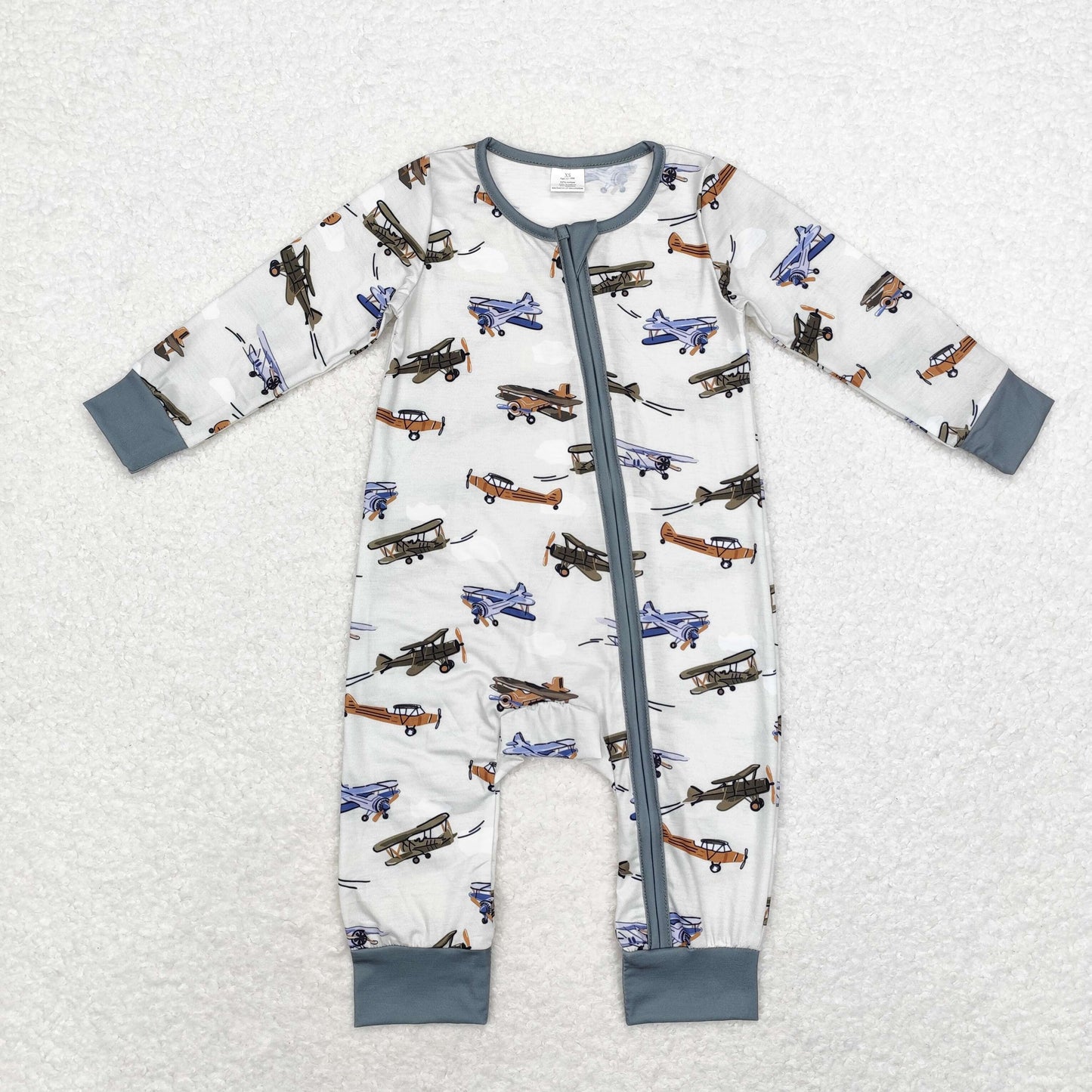 kids baby boy plane deisgn bamboo matching clothes