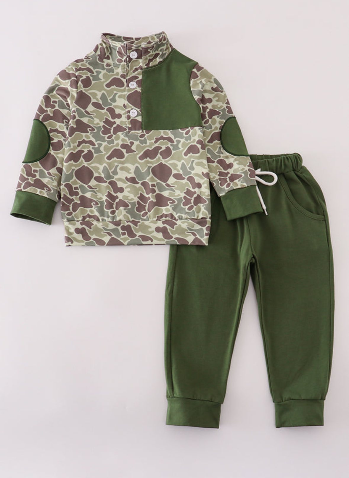 baby boy long sleeve green camo spring fall outfit