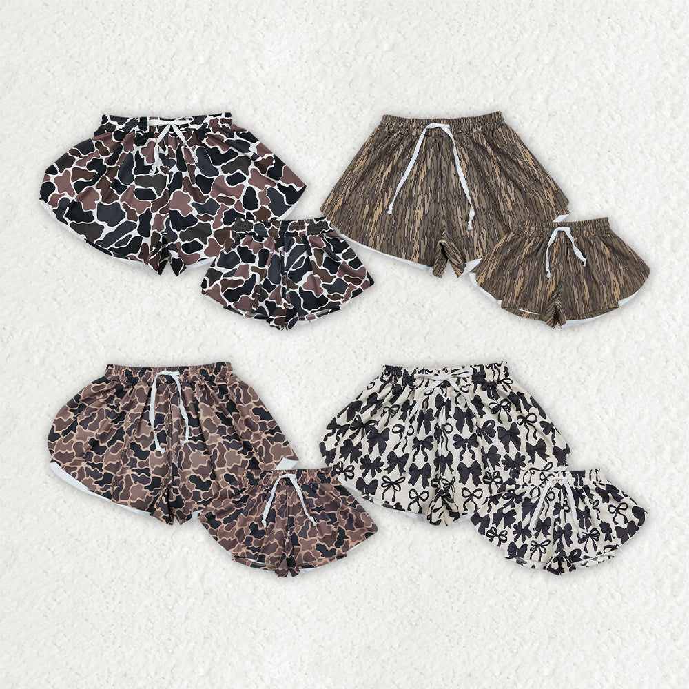 Mommy and me leopard print summer shorts