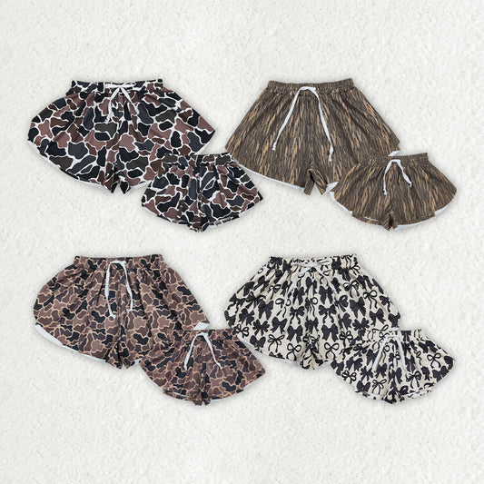 Mommy and me leopard print summer shorts