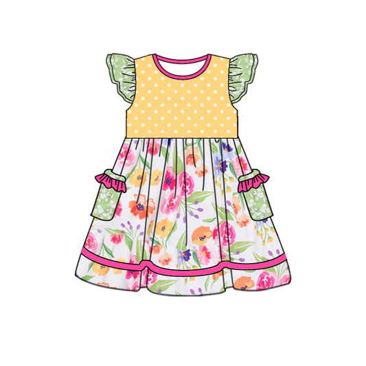 wholelsale girls floral boutique dress