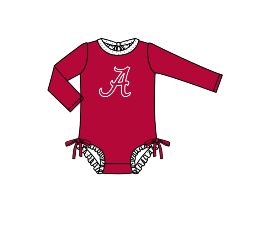 Girls one piece custom team design swimwear