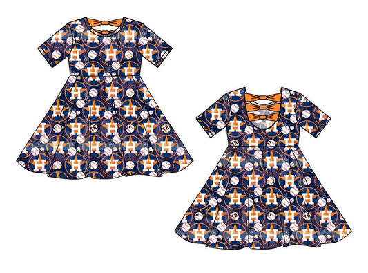 Toddle girls custom team short sleeve dress