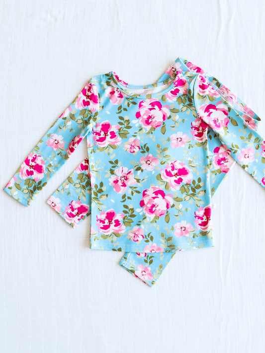 wholesale girls spring floral clothing set